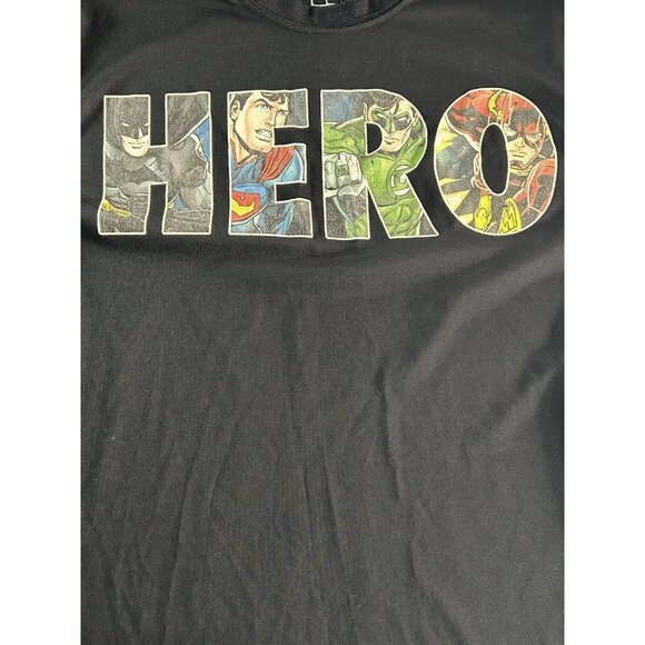 Justice League Men’s XL Black Long Sleeve T-Shirt Superhero Comic Graphic‎ Tee - Picture 4 of 6